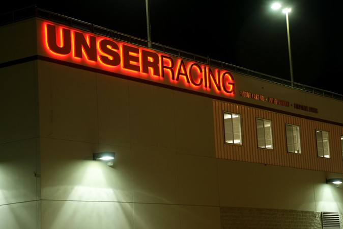 Unser Racing Sign in Denver