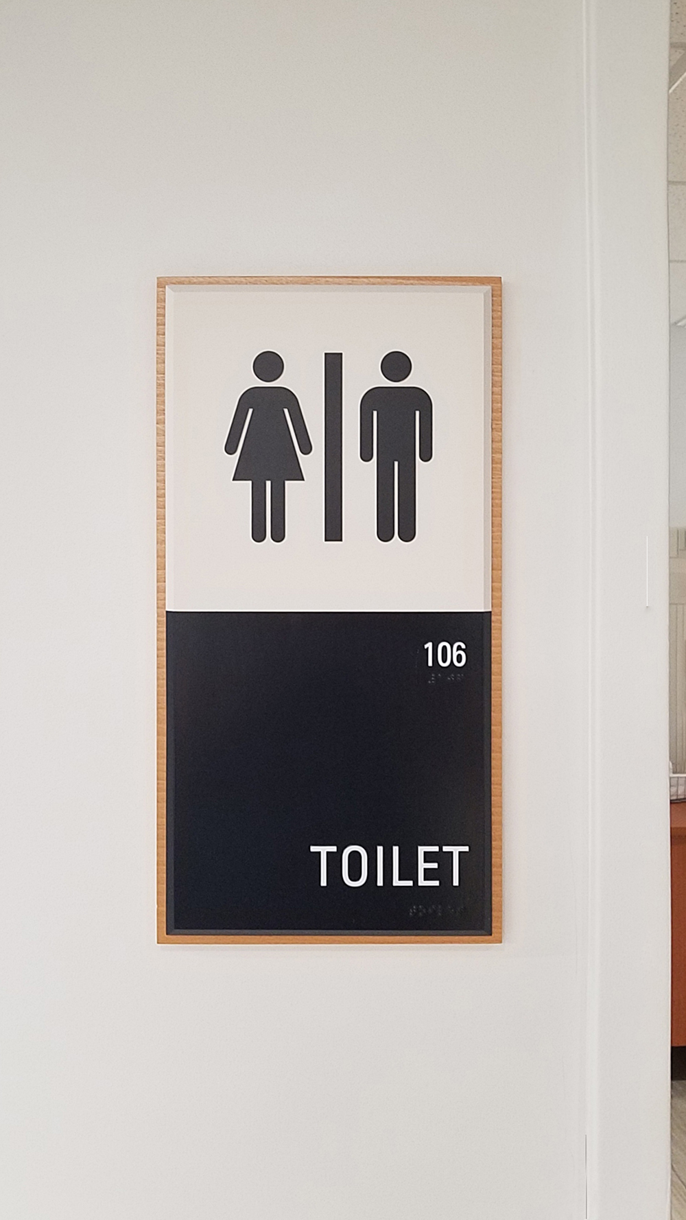 Men's and Women's bathroom sign