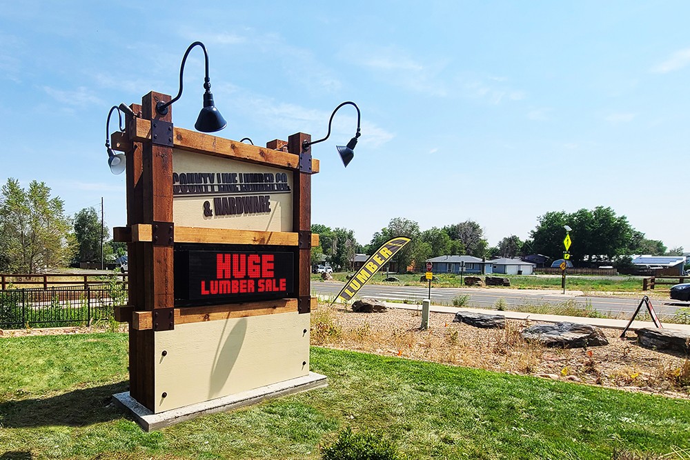 Close-up of a custom sign showcasing innovative materials and advanced sign fabrication techniques