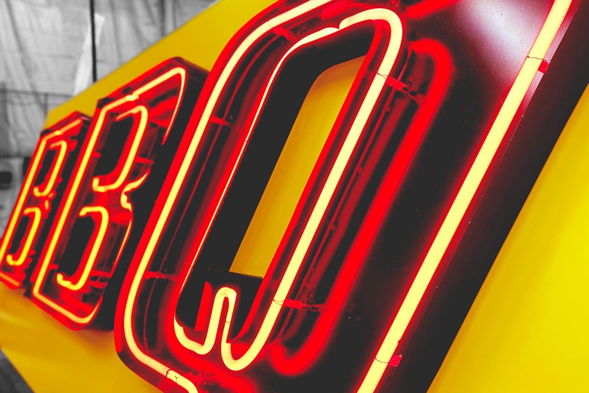 Bright and colorful custom neon sign showcasing bold typography and vibrant design elements