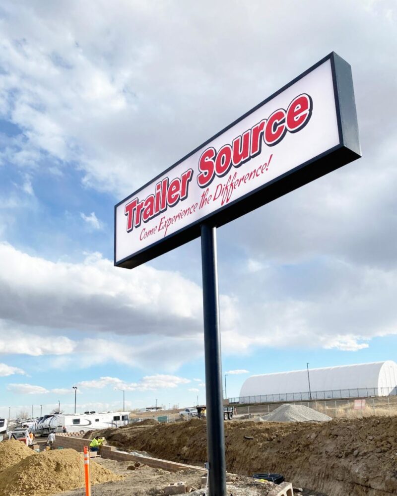 Large pole sign by BSC Signs