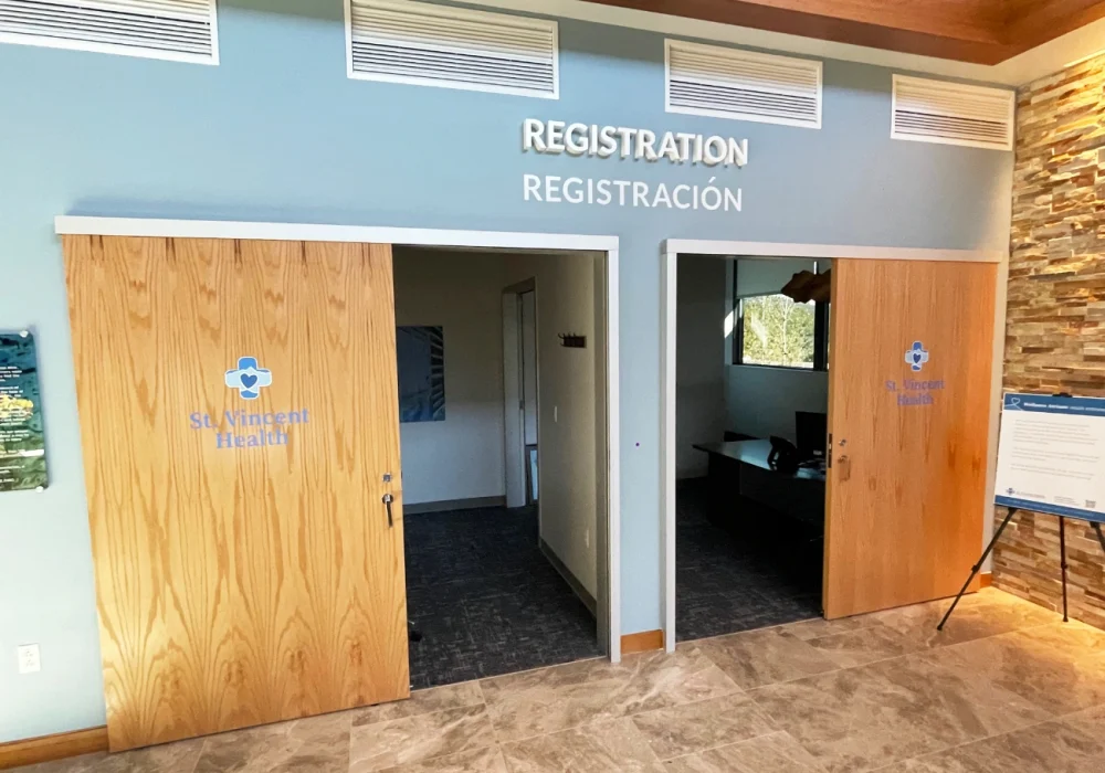 St. Vincent Health_interior fco and vinyl sign